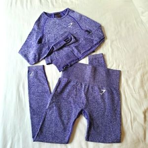 Gymshark Vital Workout Set Purple Marl